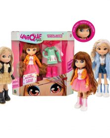 UNIQUE EYES FASHION DOLL CON EXTRA OUTFIT
