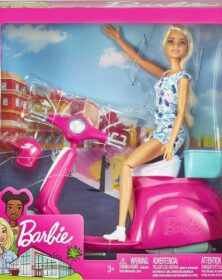 Barbie e il suo scooter rosa - GBK85 - Mattel